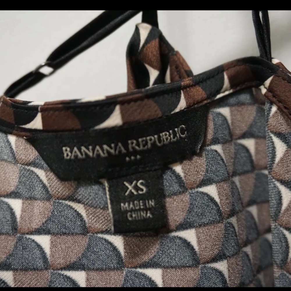 Banana Republic Cowl Neck Satin Slip Valley Printed Midi Dress XS - Picture 6 of 8